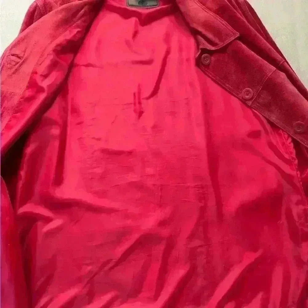 VTG Red Suede Jacket Suede Jacket - Picture 9 of 10